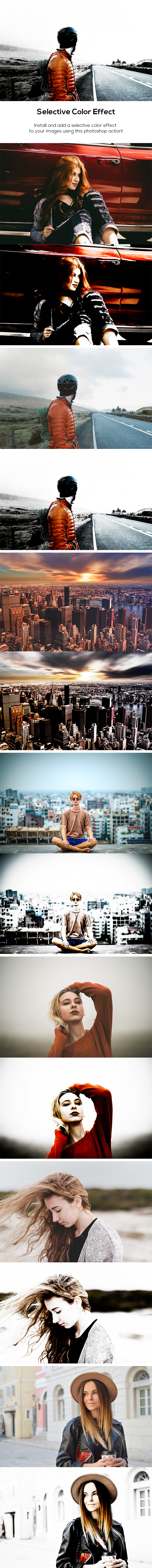 Selective Color Effect Action - Photo Effects Actions