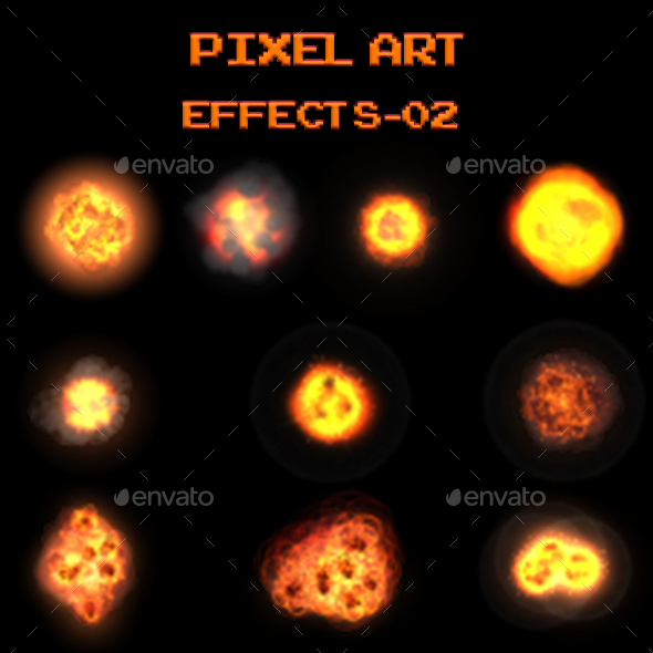 Pixel Art Effects 02 - Sprites Game Assets