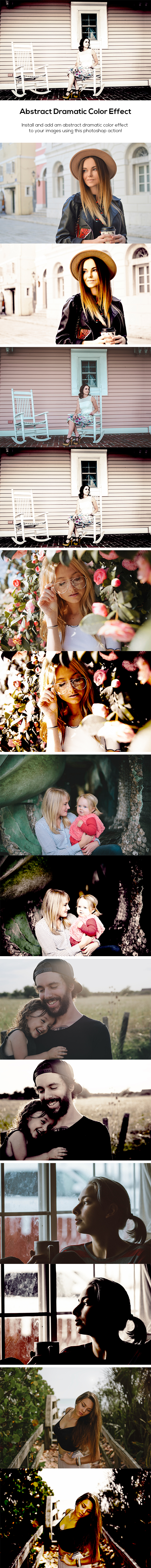 Abstract Dramatic Color Effect Action - Photo Effects Actions