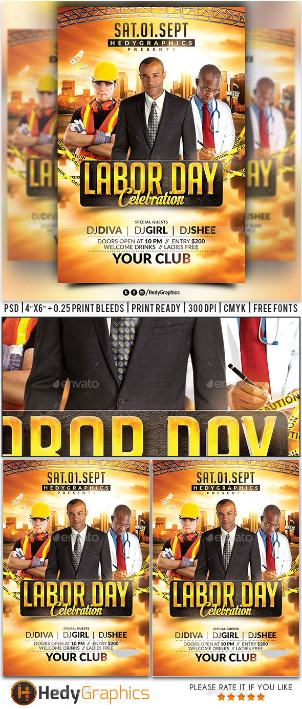 Labor Day Flyer - Holidays Events