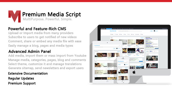 Premium Media Script - CodeCanyon Item for Sale