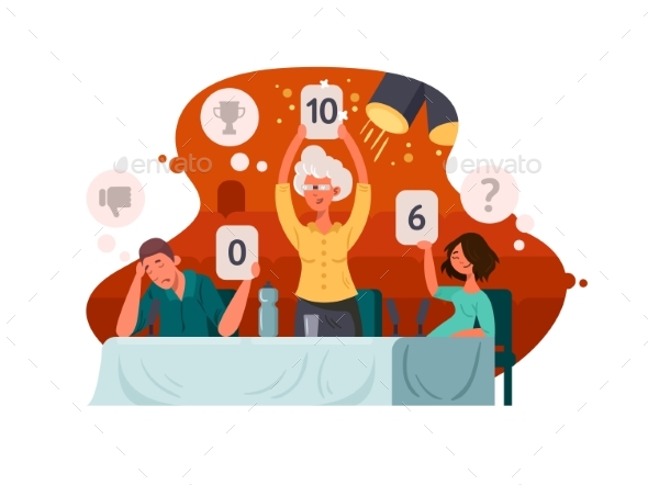 Judge on Television Contest - People Characters