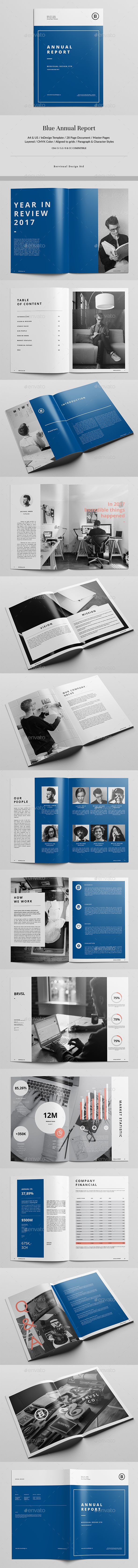 Blue Report Template - Corporate Brochures