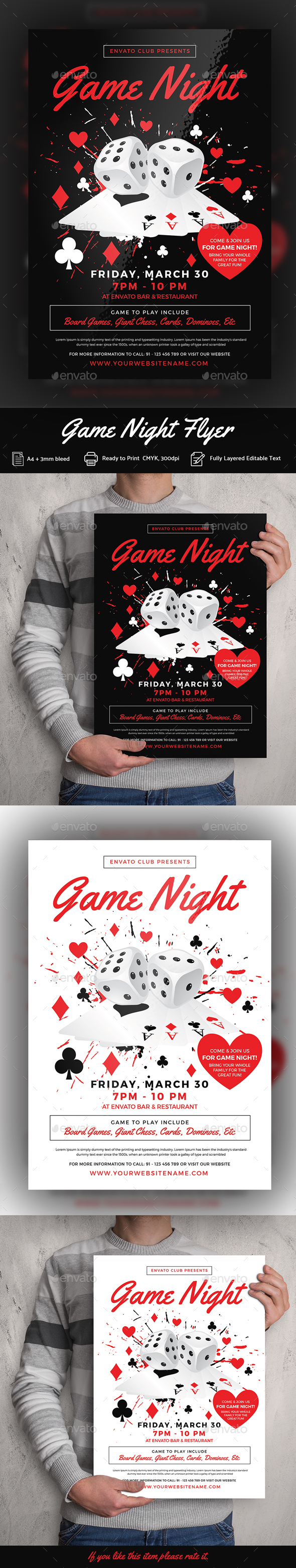 Game Night Flyer Template - Events Flyers