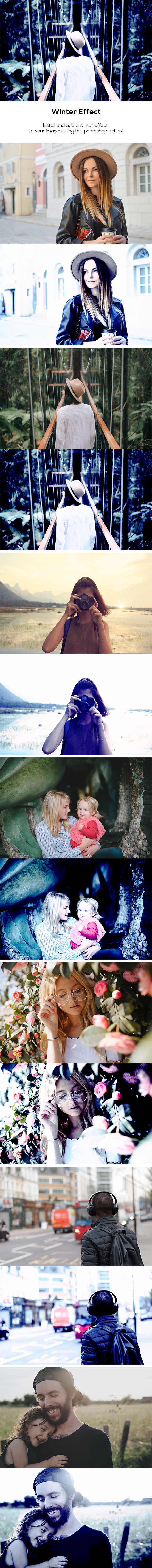 Winter Effect Action - Photo Effects Actions
