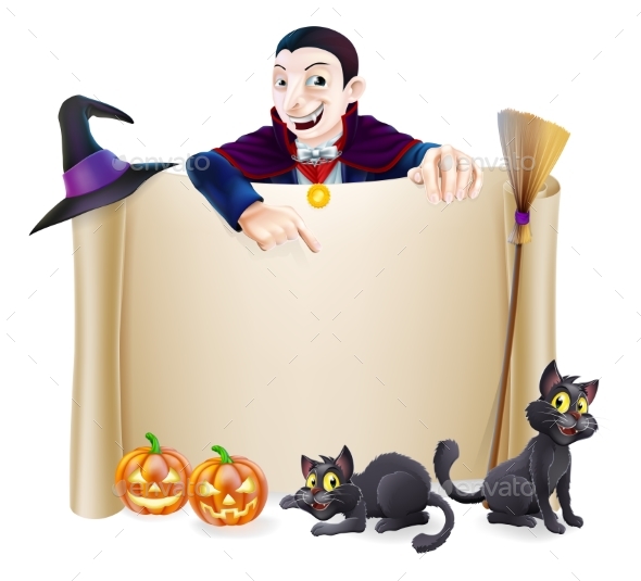 Halloween Dracula Banner