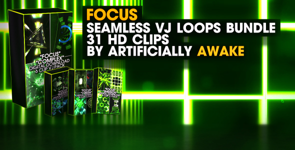 Focus - Cubism. Seamless VJ Loop Pack