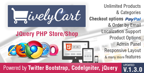 JQuery PHP PayPal Store - Loja