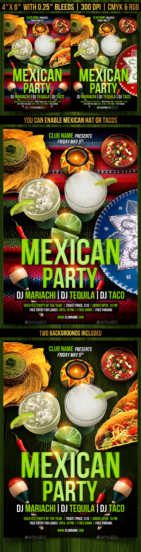 Mexican Party Flyer - Clubs & Parties Events