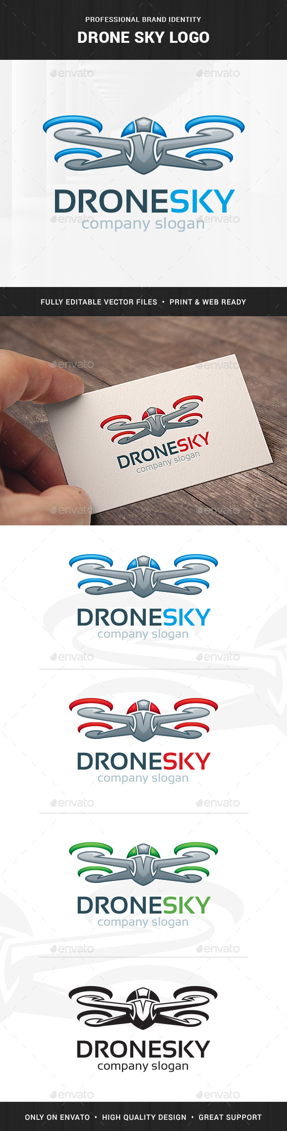 Drone Sky Logo Template - Objects Logo Templates
