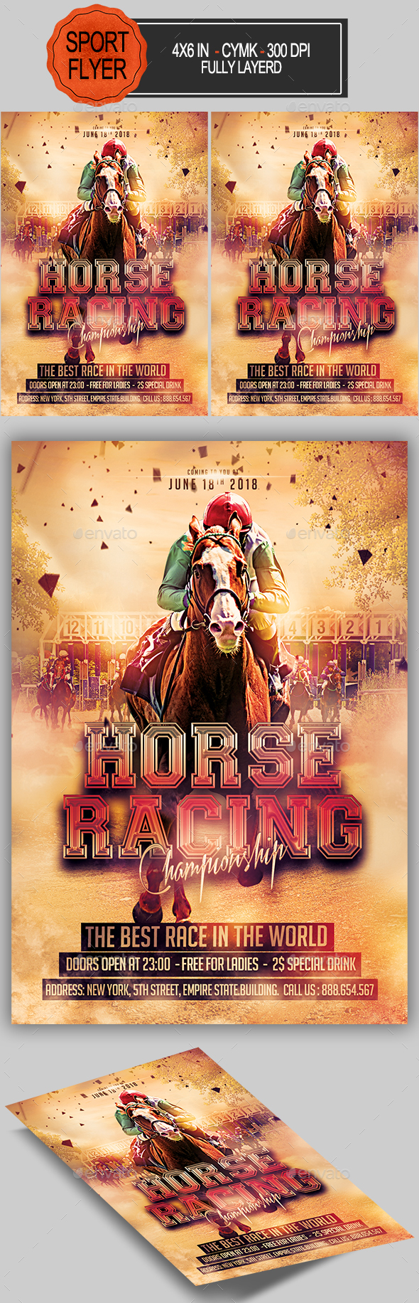 Horse Racing Championship Flyer - Sports Events