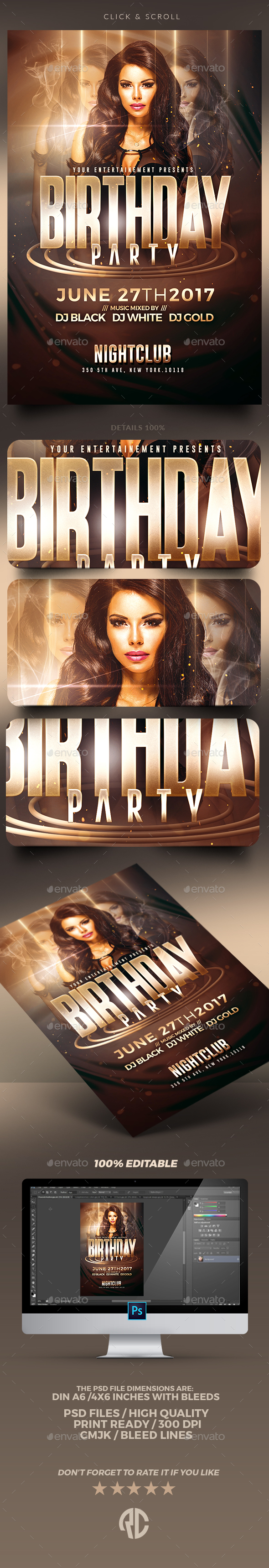 Birthday Party | Psd Flyer Templates - Clubs & Parties Events