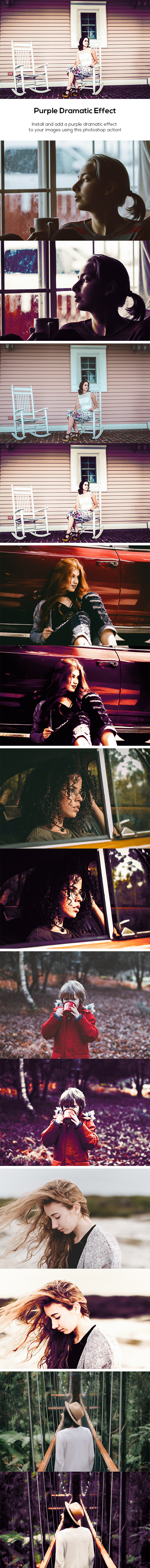 Purple Dramatic Effect - Photo Effects Actions