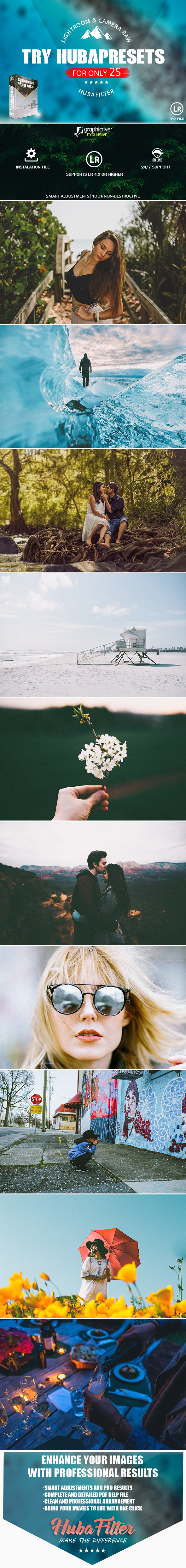 Try 5 HubaPresets for Lightroom & Camera Raw - Lightroom Presets Add-ons
