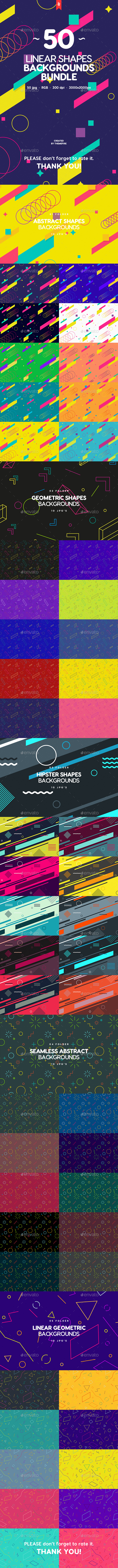 50 Abstract Linear Shapes Backgrounds Bundle - Abstract Backgrounds