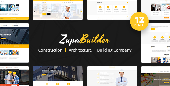 ZupaBuilder – Building and Architectural PSD Template - Business Corporate