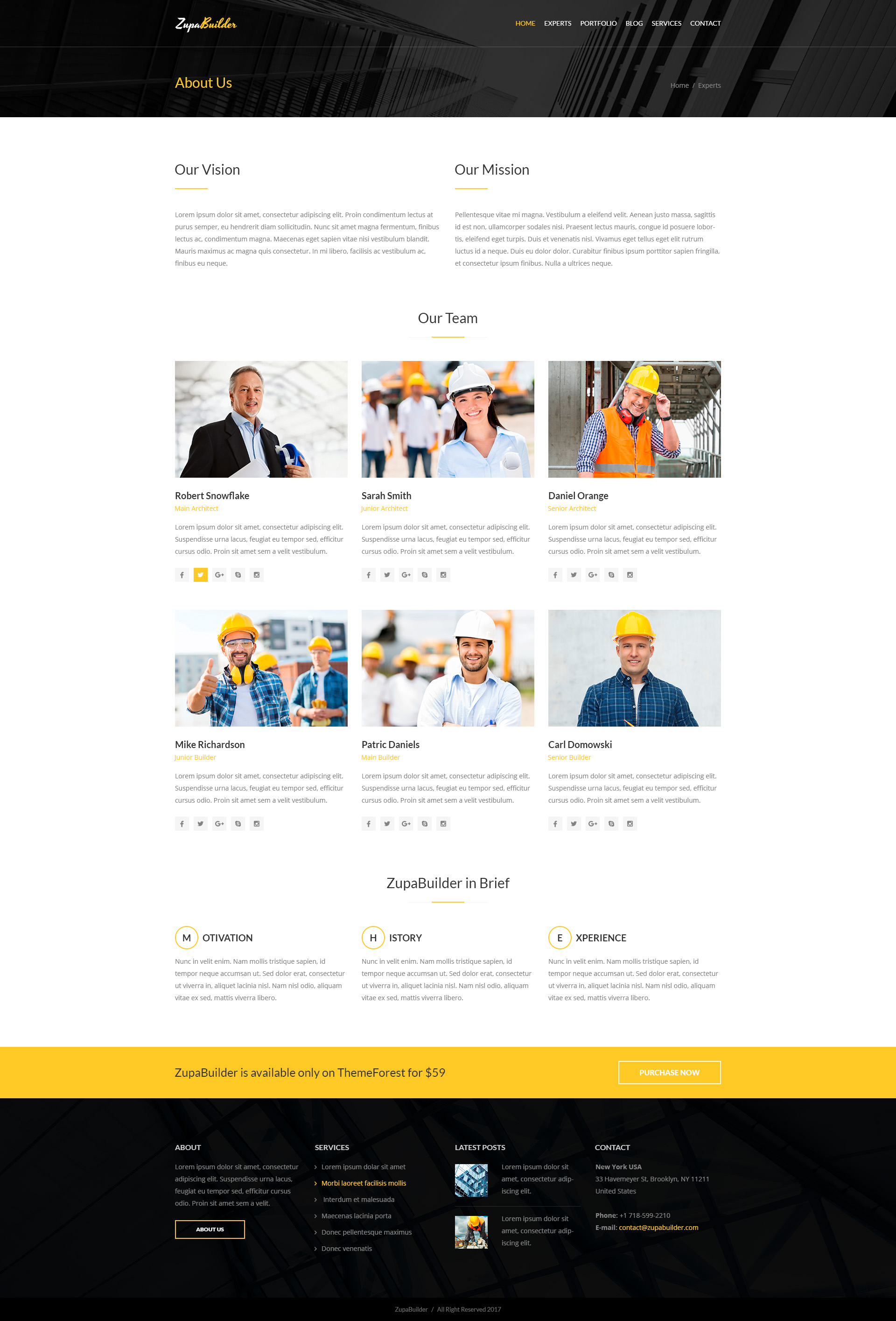 ZupaBuilder – Building and Architectural PSD Template by artbart ...