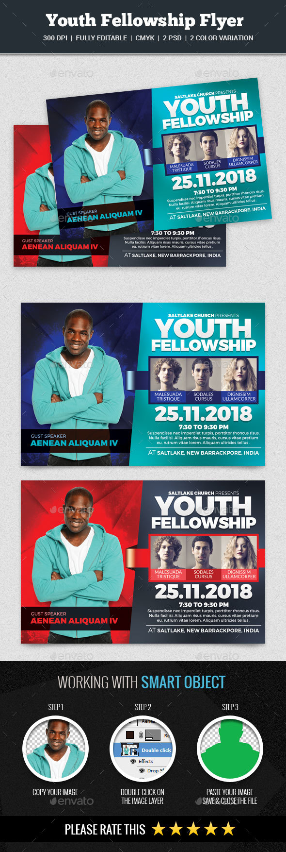 Youth Fellowship Church Flyer - Church Flyers