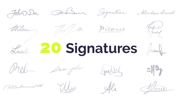 20 Signatures - VideoHive 19727426