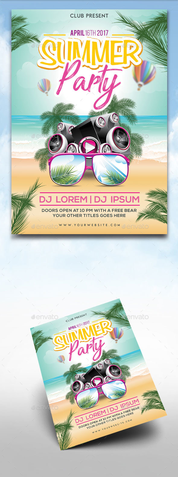 Summer Party Flyer Template