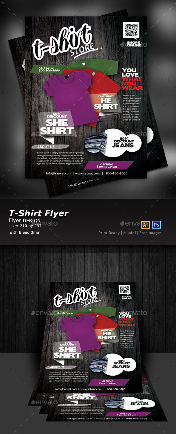 tshirt printing flyer