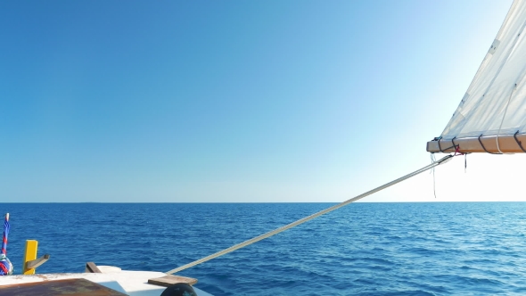 Sail Being Hold By the Back of the Boat, Stock Footage | VideoHive