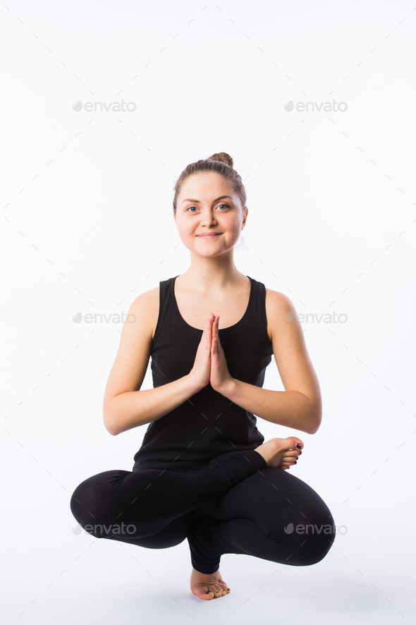 Pictures Brenda posing female Legs Sitting Glance Gray background