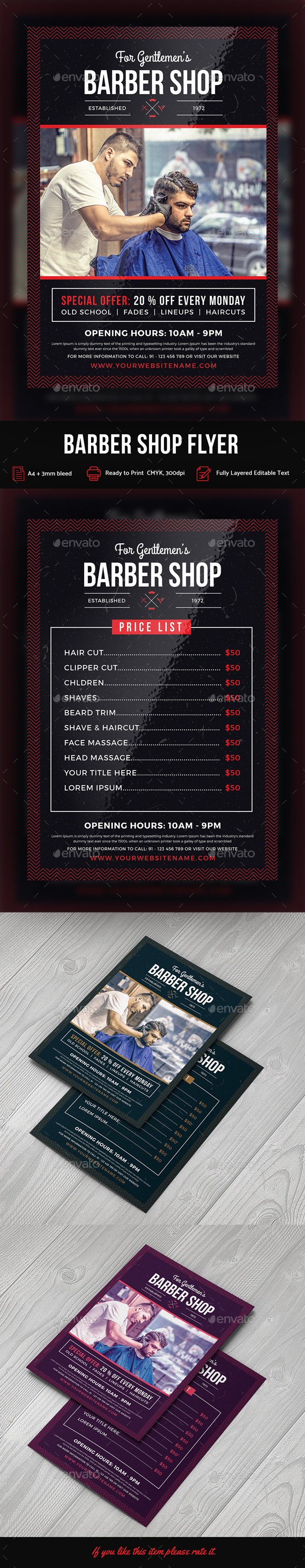 Barbershop Flyer - Print Templates