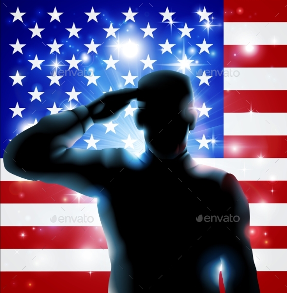 4th of July or Veterans Day Illustration
