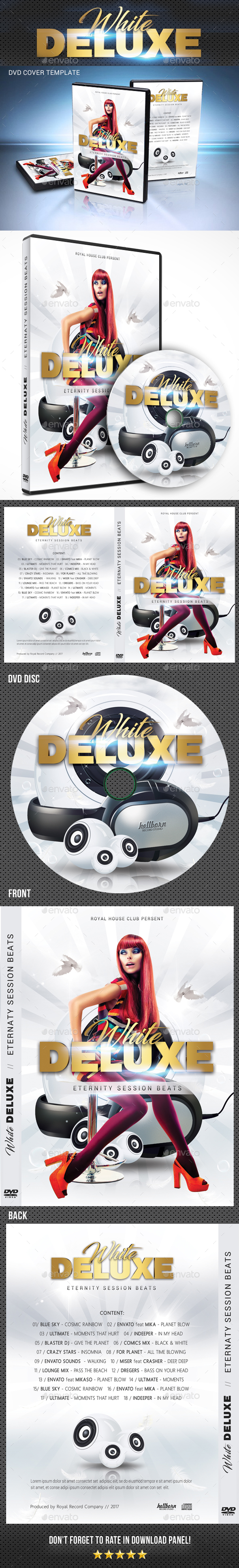 White Deluxe DVD Cover Template - CD & DVD Artwork Print Templates