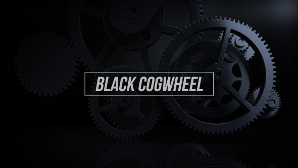 Black Rotating Cogwheel Backgrounds
