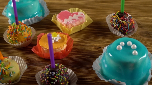 Delicious Colourful Cup Cakes.