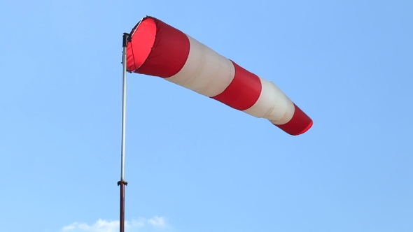 Cone-wind Indicator Against a Blue Sky
