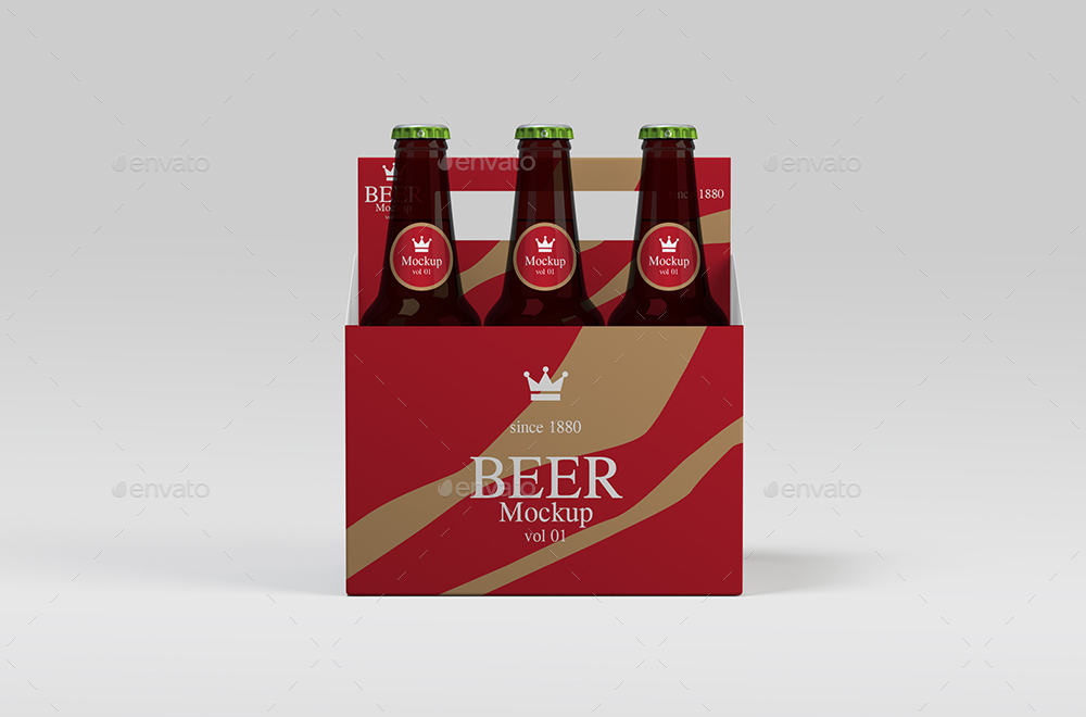 Download Beer Bottles & Six Pack Mockup V01 by masterpixdesign | GraphicRiver