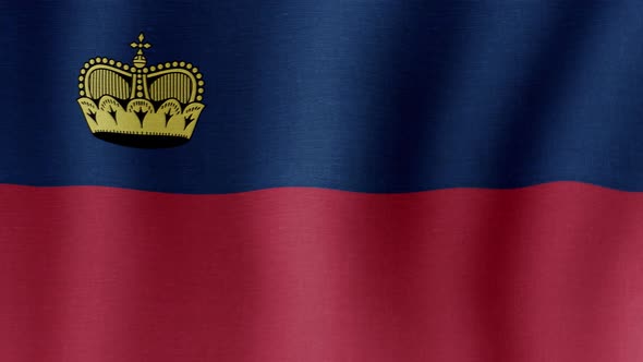 The national flag of Liechtenstein