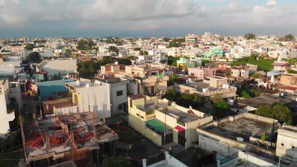 Aerial View Of Dehradun City Uttarakhand, Indian City Drone Shot alt