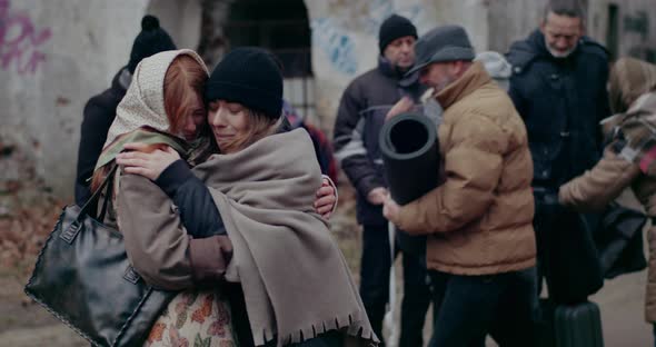 Sad Young Sisters Embracing And Crying Together, Stock Footage | VideoHive