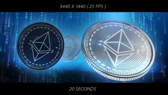 Ethereum Blockchain Coin - Ultrawide WQHD Background alt