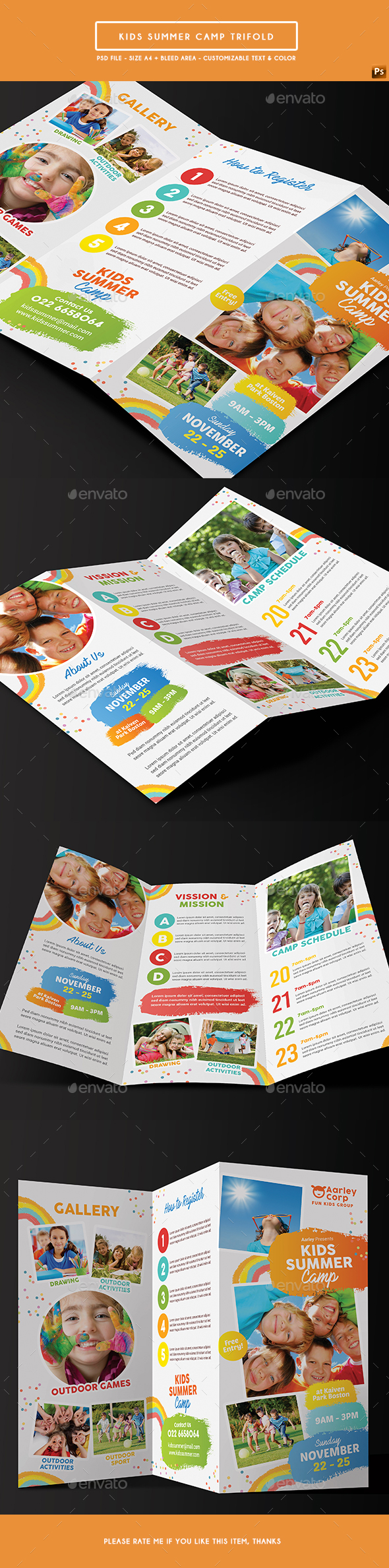 Kids Summer Camp Trifold - Corporate Flyers