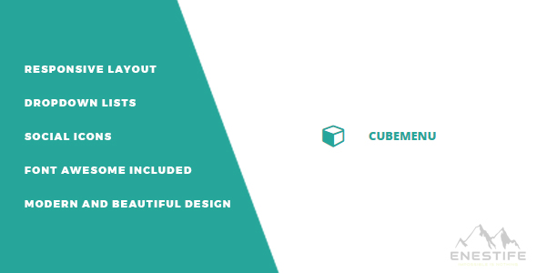 Enestife - Cube Menu Responsive - CodeCanyon Item for Sale