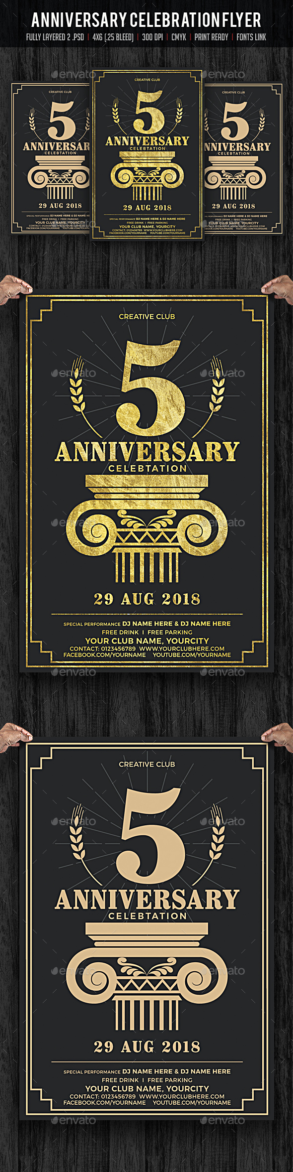 Anniversary Celebration Flyer - Clubs & Parties Events
