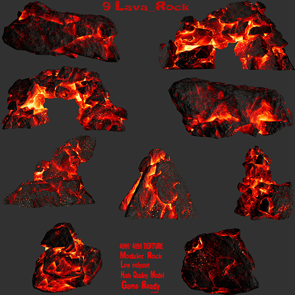 lava rock set - 3Docean 19736101