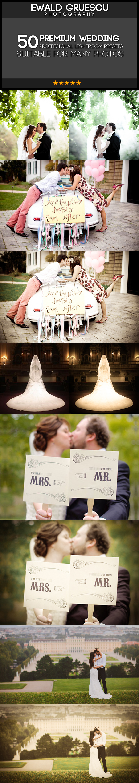 50 Extra PRO Wedding Dream Lightroom Presets - Wedding Lightroom Presets
