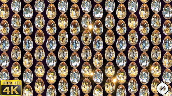 Golden Dimond Eggs Background Loop - With Lights