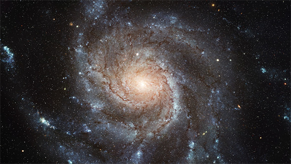 Moving Closer To Pinwheel Galaxy Through Starfield