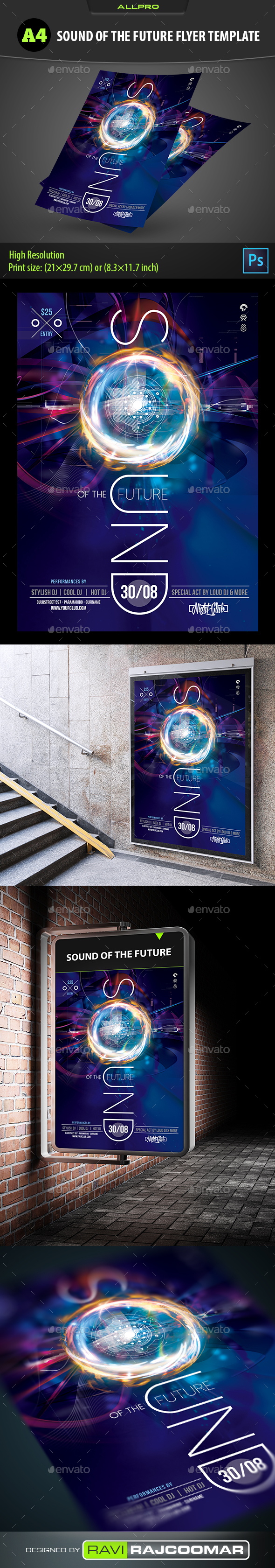 Sound Of The Future Flyer Template - Flyers Print Templates