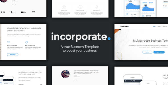 Incorporate - Multi-Concept Business Joomla Template - Corporate Joomla