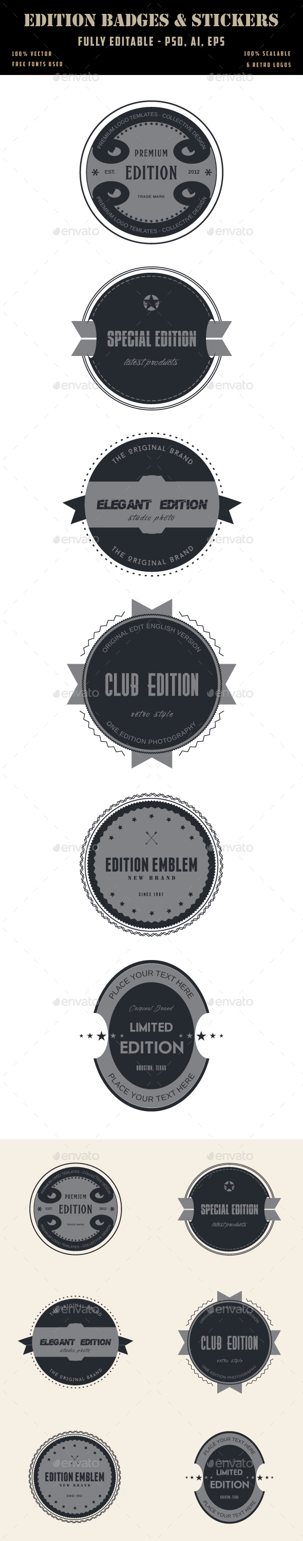 Edition Badges & Stickers - Badges & Stickers Web Elements