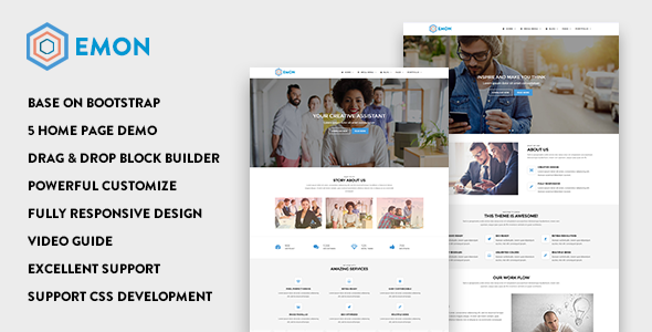 Emon - Responsive Business Drupal 8 Theme - Business Corporate