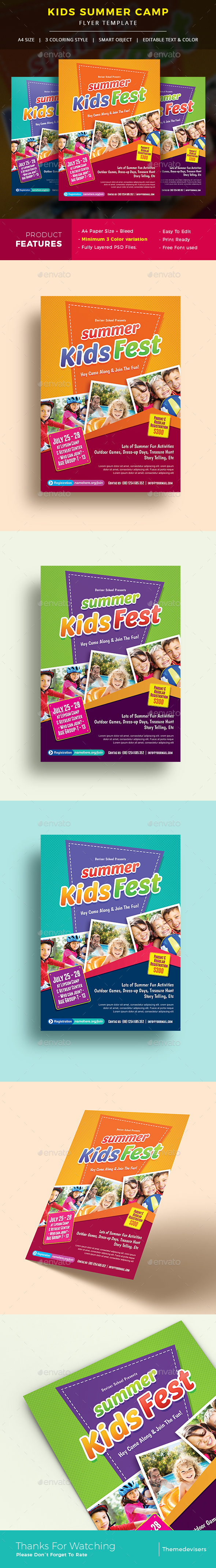 Kids Summer Camp Flyer - Corporate Flyers